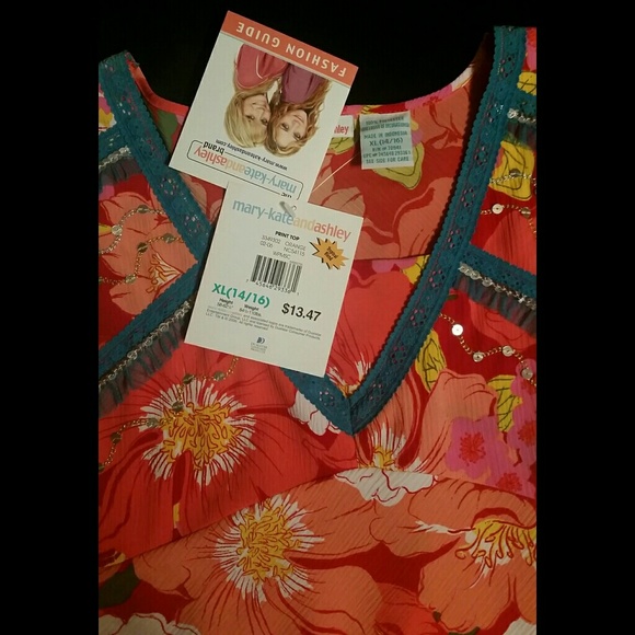 Mary kate & Ashley kids sequin embelished top NWT - Picture 2 of 4